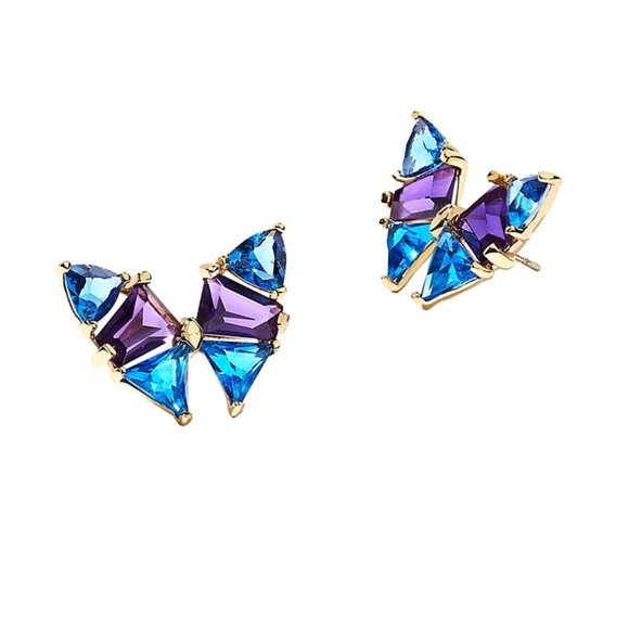 Kendra Scott Jewelry - Kendra Scott Blair Gold Butterfly Stud Earrings in Blue Mix